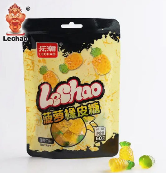 LeChao Pineapple Shaped Gummy Candy 12 Count