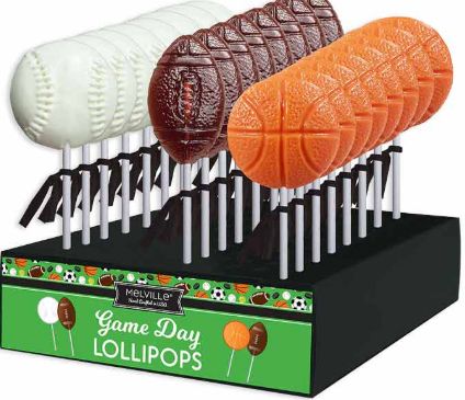 Melville Sports Balls Lollipops Asst 24 Count