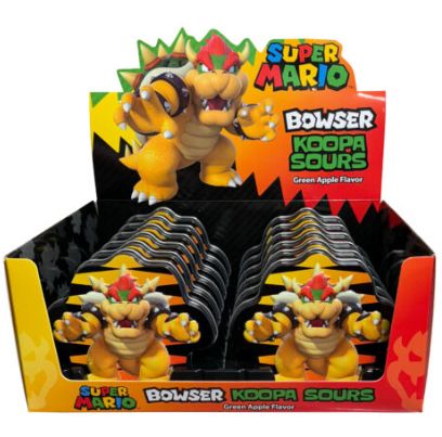 Super Mario Bowser Koopa Tin W/ Grn Appl Candies 12 Count