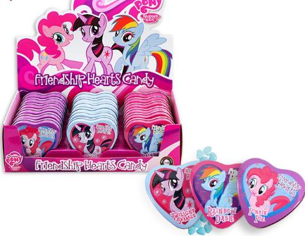My Little Pony Friendship Hearts Tin W/ Asst Candy 18 Count