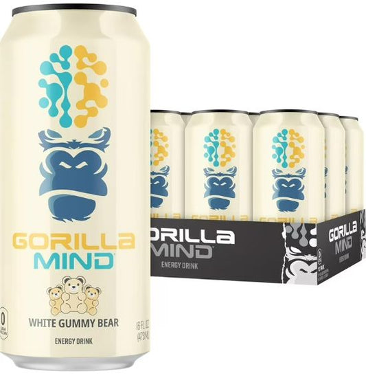 Gorilla Mind Energy White Gummy Bear 12 Count
