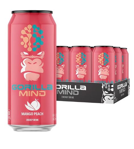 Gorilla Mind Energy Mango Peach 12 Count