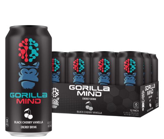 Gorilla Mind Energy Black Cherry Vanilla 12 Count