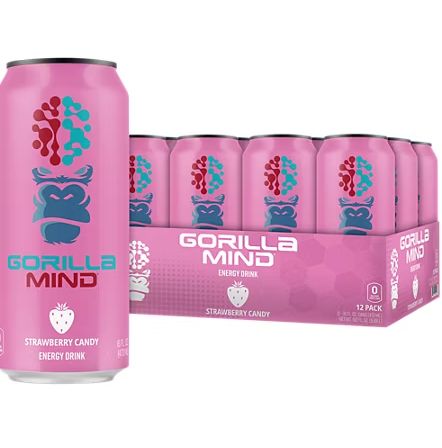 Gorilla Mind Energy Strawberry Candy 12 Count