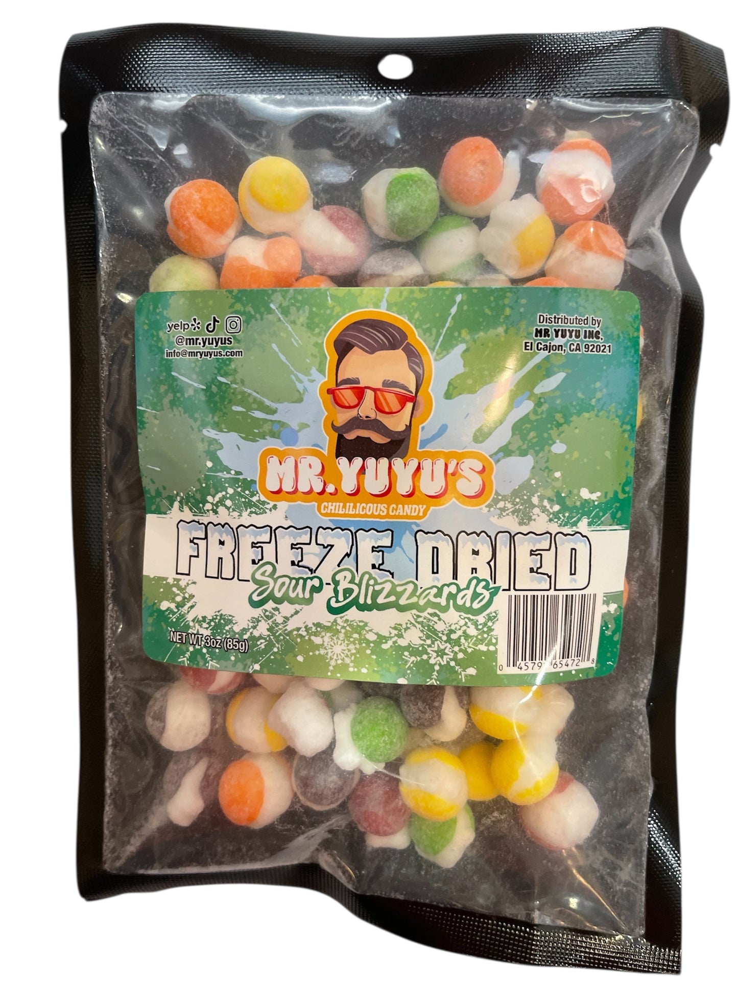Mr. YuYu's Freeze Dried Sour Blizzards 12 count