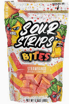 Sour Strips Strawbango Bites 10 count