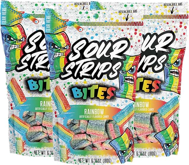 Sour Strips Bites Rainbow 10 count