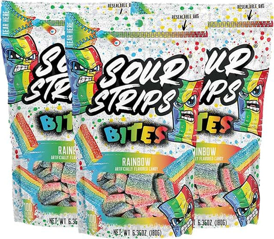 Sour Strips Bites Rainbow 10 count