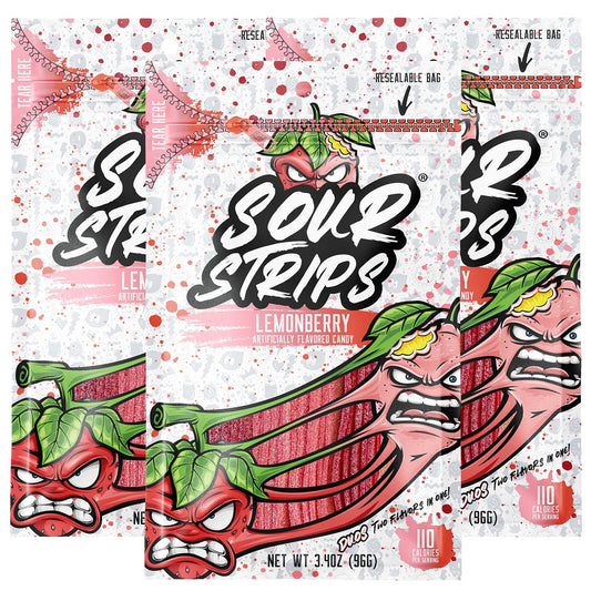 Sour Strips Duos Lemon Berry 10 count