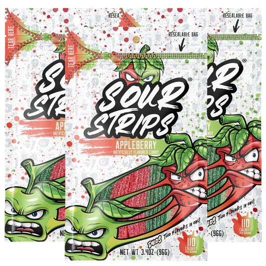 Sour Strips Duo Apple Berry 10 count