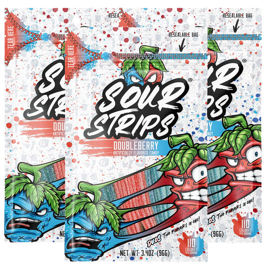 Sour Strips Duos Double Berry 10 count