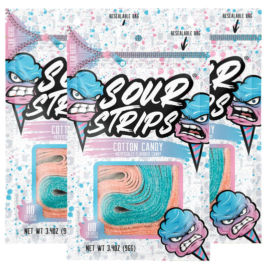 Sour Strips Cotton Candy 10 count