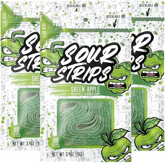 Sour Strips Green Apple 12 count