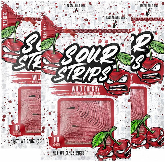 Sour Strips Wild Cherry 10 count