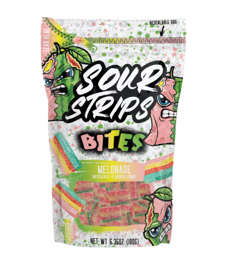 Sour Strips Bites Melonade 10 count