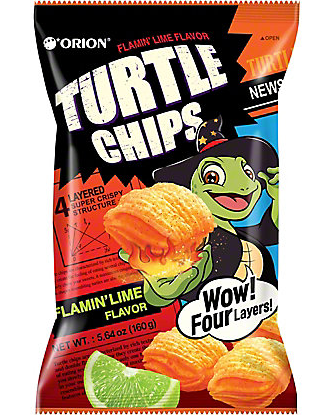 Turtle Chips Flamin Lime Flavor 12 count
