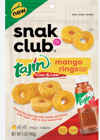 Snak Club Tajin Mango Rings 12 count