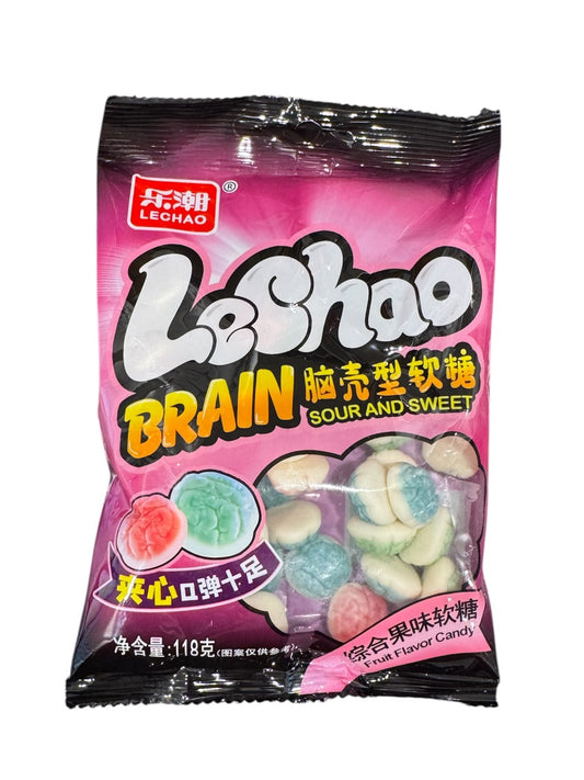 LeChao Brain Shaped Gummy Candy 12 Count