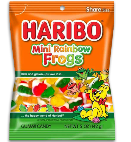 Haribo Mini Rainbow Frogs 12 Count