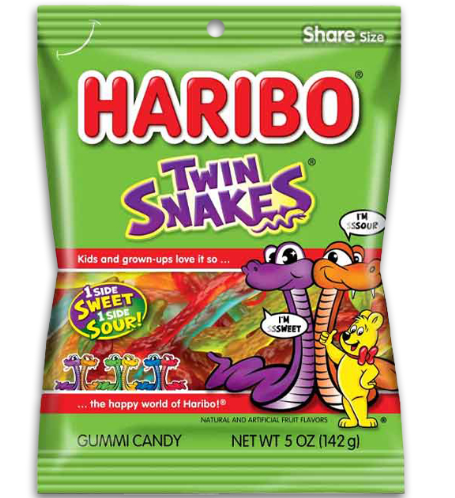 Haribo Twin Snakes 12 Count