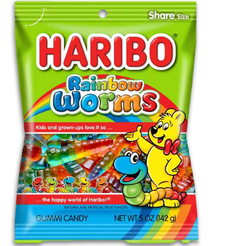 Haribo Rainbow Worms 12 Count