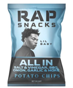 Rap Snacks Chips Lil Baby-BBQ & Garlic 10 Count