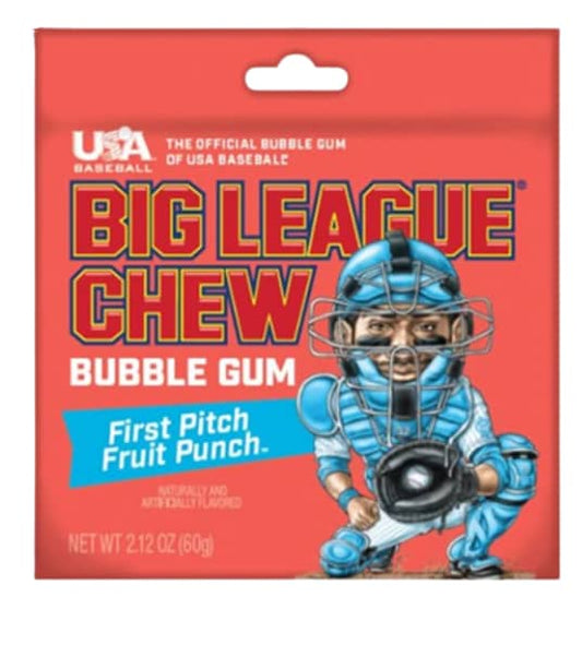 Big League Chew Gum Fruit Punch 12 Count