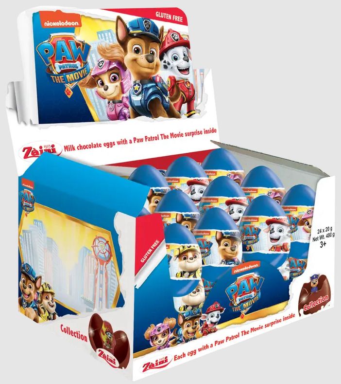 Zaini Paw Patrol Egg & Toy 24 count