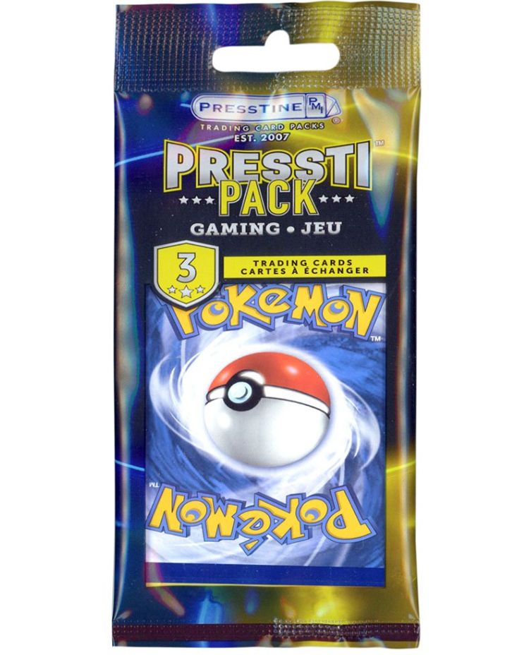 Pokemon Cards Presstine Pressti Shuffle 3 Card Pack 12 Counts