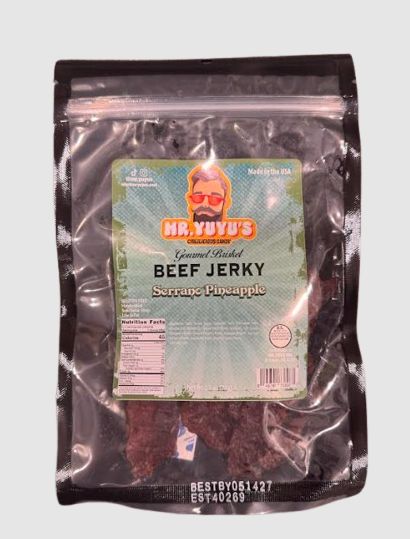Mr. YuYu's Beef Brisket Serrano Pineapple Jerky 6 count