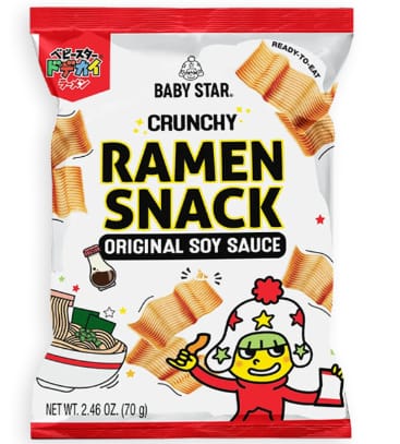 Baby Star Crunchy Ramen Snack Original Soy Sauce 12 Count