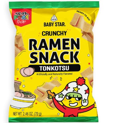 Baby Star Crunchy Ramen Snack Tonkotsu 12 Count