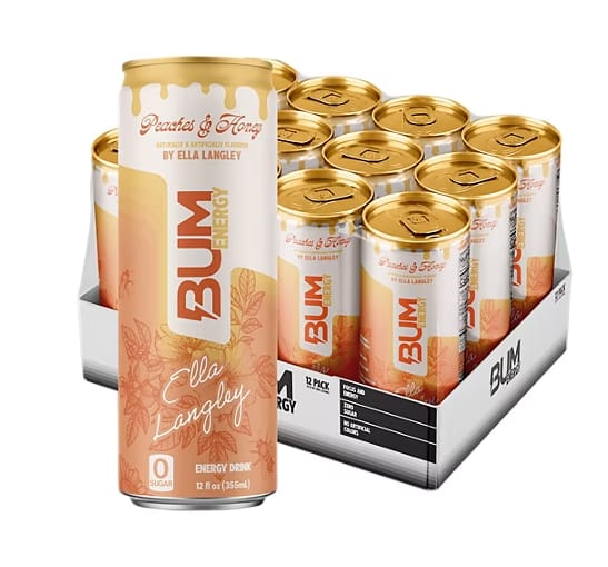 Bum Energy Peaches & Honey By Ella Langley 12 Count
