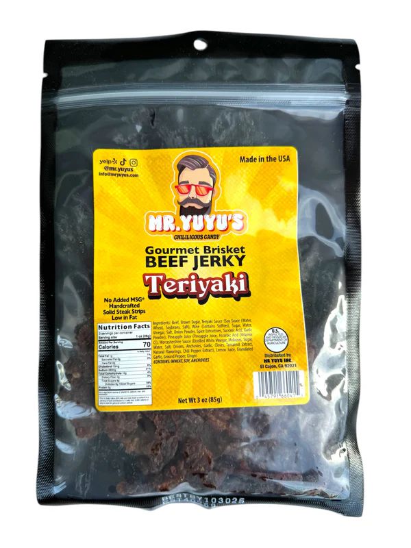 Mr. YuYu's Beef Brisket Teriyaki Jerky 6 count