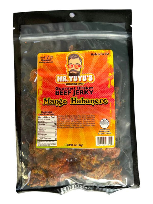 Mr. YuYu's Beef Brisket Mango Habanero Jerky 6 count